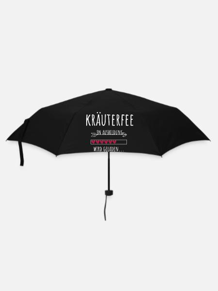 Kräuterfee Kräuter sammeln Kräuterhexe Geschenk - Regenschirm (klein) - Schwarz