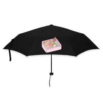 Kawaii Japonais Bento Box Sushi - Parapluie standard - noir - Devant