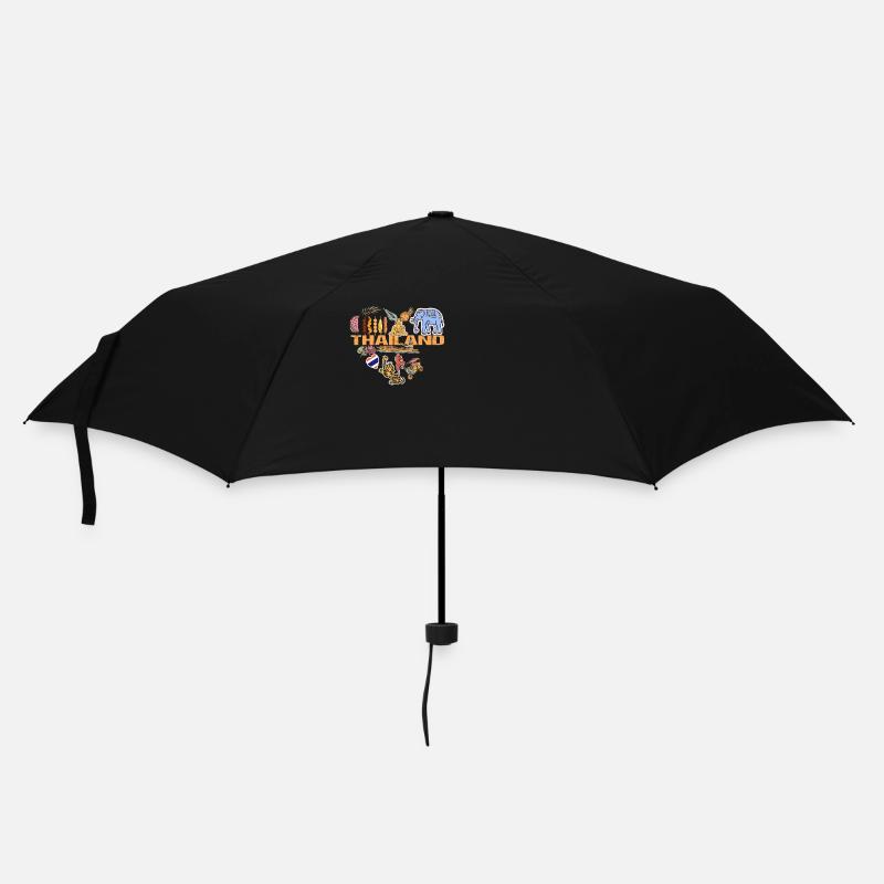 J’adore l’émigration et les vacances en Thaïlande - Parapluie standard - noir