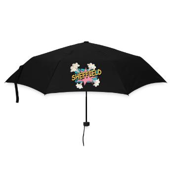 Sheffield Angleterre UK City Font Pop Art Comic - Parapluie standard - noir - Devant