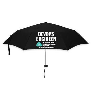 Devops-Ingenieur - Regenschirm (klein) - Schwarz - Vorne