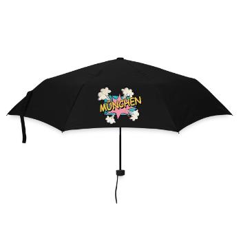Munich Germany City Font Pop Art Comic - Umbrella (small) - black - Front