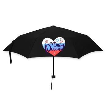 Alles Gute zum Russischen Feiertag - Regenschirm (klein) - Schwarz - Vorne