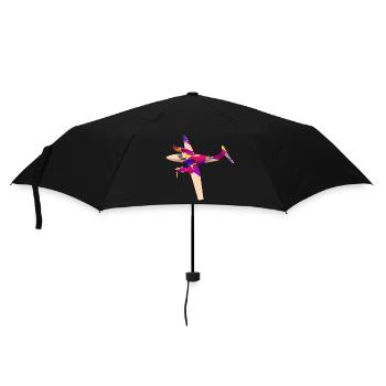 Kleines Verkehrsflugzeug - Regenschirm (klein) - Schwarz - Vorne