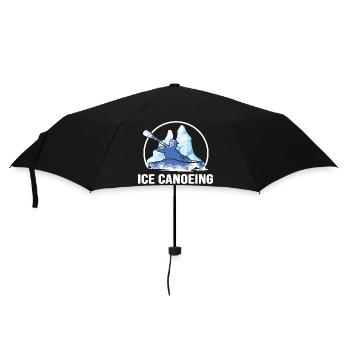 eiskanufahrer eiskanu eispaddeln kanu winterkanu - Umbrella (small) - black - Front