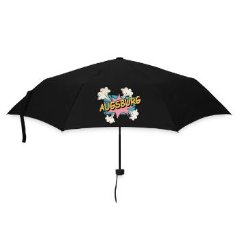 Augsburg Germany City Font Pop Art Comic - Umbrella (small) - black - Front