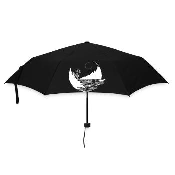 In die Berge - Regenschirm (klein) - Schwarz - Vorne