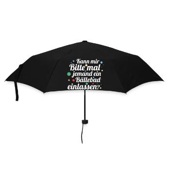 Bällebad - Lustiger Spruch Witzig Fun Statement - Regenschirm (klein) - Schwarz - Vorne