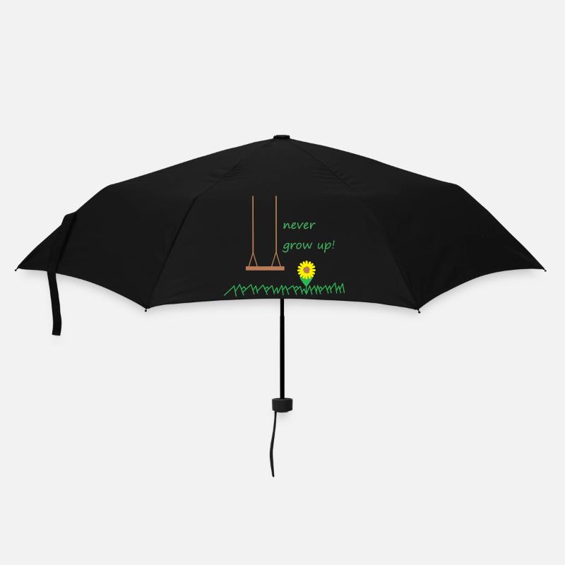 never grow up! - Regenschirm (klein) - Schwarz
