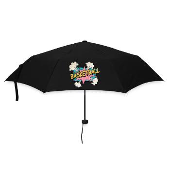 Basketball Pop Art Cartoon Comic Font - Umbrella (small) - black - Front