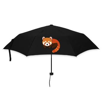 Roter Panda Müde Schlafen - Regenschirm (klein) - Schwarz - Vorne