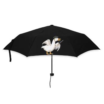 Duck Teacher Pointing Stick School - Umbrella (small) - black - Front