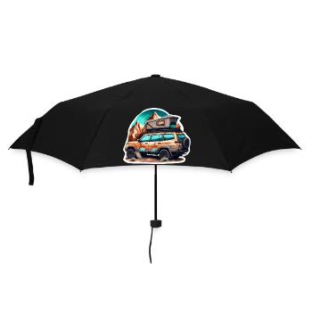 Tente de toit voiture SUV dans les montagnes rétro - Parapluie standard - noir - Devant