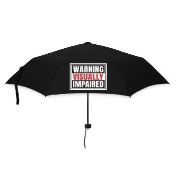 Avertissement pour déficience visuelle - Parapluie standard - noir - Devant