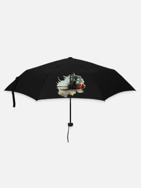 Gabelstapler - Regenschirm (klein) - Schwarz