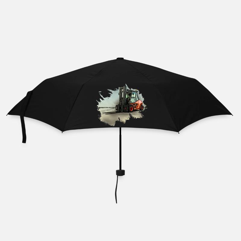 Gabelstapler - Regenschirm (klein) - Schwarz