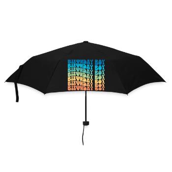 Birthday Boy - Groovy Retro Vintage Birthday - Regenschirm (klein) - Schwarz - Vorne