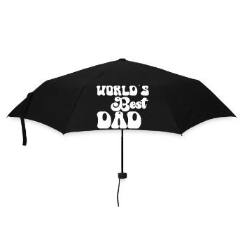 Herren Bester Papa Der Welt vater Vatertag suger - Regenschirm (klein) - Schwarz - Vorne