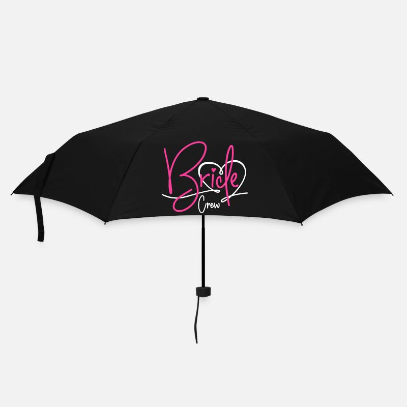 BRIDE CREW HERZ BRAUT JGA JUNGGESELLINNENABSCHIED - Regenschirm (klein) - Schwarz