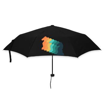 Vintage Game Chess - Umbrella (small) - black - Front