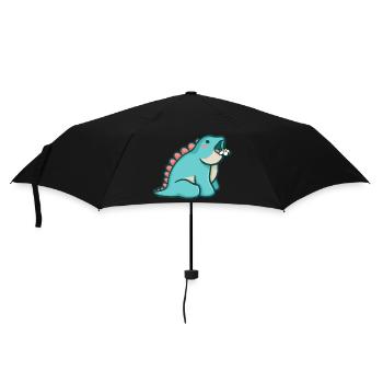 hugadino flower for you, dino, cute dinosaur - Umbrella (small) - black - Front