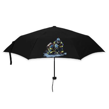 Firefighter in action - Heroes - Umbrella (small) - black - Front