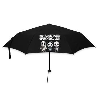 Geisterwesen Spruch Halloween Design - Regenschirm (klein) - Schwarz - Vorne