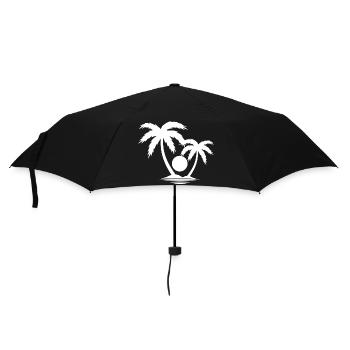 Urlaub Strand Sonne Paradies - Regenschirm (klein) - Schwarz - Vorne