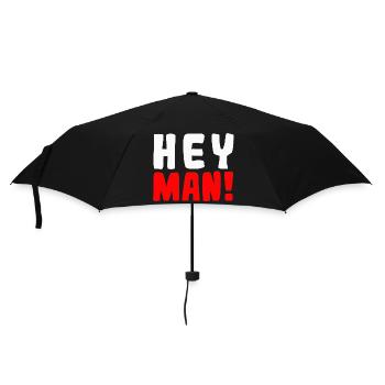 Hey man! - Regenschirm (klein) - Schwarz - Vorne