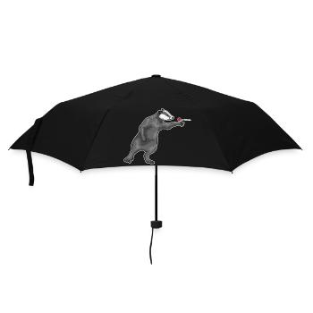 Dachs Dart Dartpfeil - Regenschirm (klein) - Schwarz - Vorne