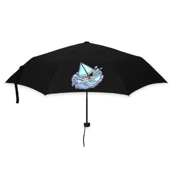 Sailing Sailboat Boat - Umbrella (small) - black - Front