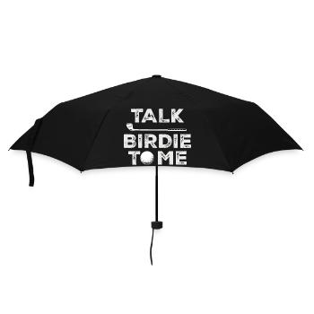 Sprich Birdie mit mir - Lustiger Golfspieler Wortspiel-Golfer - Regenschirm (klein) - Schwarz - Vorne