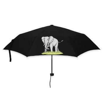 Éléphant - Parapluie standard - noir - Devant