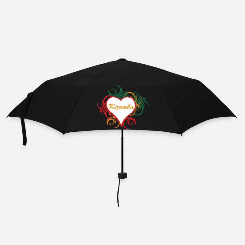 Kizomba im Herzschmuck - Regenschirm (klein) - Schwarz
