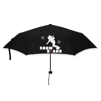 Snowboarding Boarder Snowboard Winter Vacation Piste - Umbrella (small) - black - Front