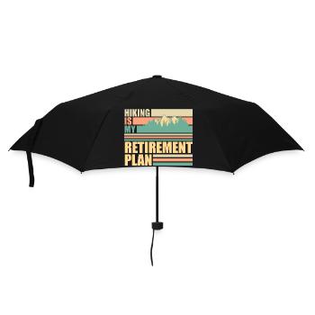 La randonnée est mon plan de retraite Dicton de randonnée en montagne - Parapluie standard - noir - Devant