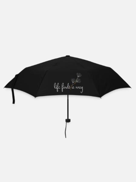 Life finds a way - Pusteblume - Regenschirm (klein) - Schwarz