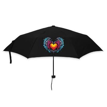 Heart Wings - Umbrella (small) - black - Front