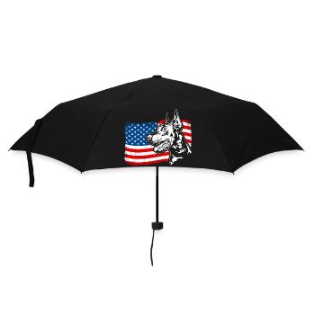 Doberman Amérique Flag Dogs Dobie Wilsigns - Parapluie standard - noir - Devant