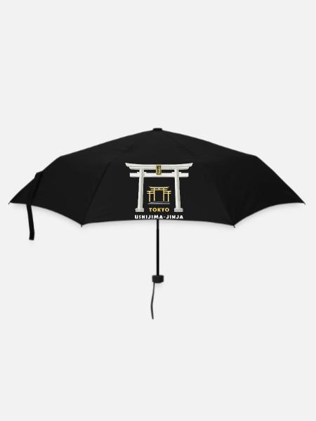 Tokyo, Ushijima-jinja, Torii, Japan Zeichnung - Regenschirm (klein) - Schwarz