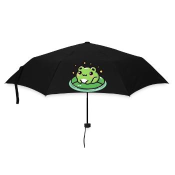 Grenouille sur Lilypad : mignon et magique - Parapluie standard - noir - Devant