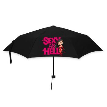 HÖLLISCH SEXY - Regenschirm (klein) - Schwarz - Vorne