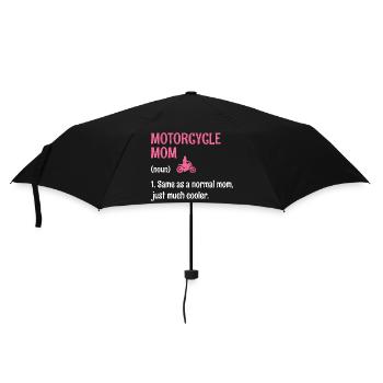 Motorrad Mama Wie Eine Normale Mama Nur Viel Cool - Regenschirm (klein) - Schwarz - Vorne