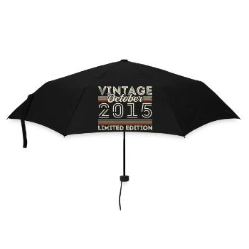 Octobre 2015 Geburtstag Octobre 2015 Cadeau d’anniversaire - Parapluie standard - noir - Devant
