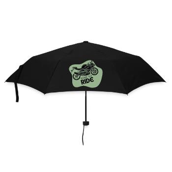 Motorrad - Time to Ride - Regenschirm (klein) - Schwarz - Vorne