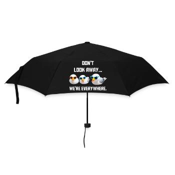 Don't look away... we're everywhere - Regenschirm (klein) - Schwarz - Vorne