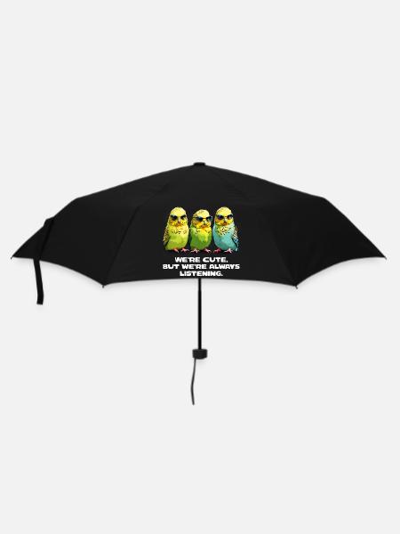 Nous sommes mignons. Mais nous sommes toujours à l’écoute. - Parapluie standard - noir