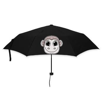 Monkey Head Animal - Umbrella (small) - black - Front