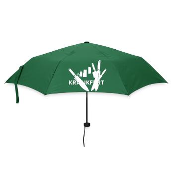 Frankfurt = Krankfurt - Regenschirm (klein) - Flaschengrün - Vorne