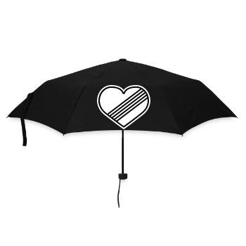Full throttle heart against speed limit - Umbrella (small) - black - Front